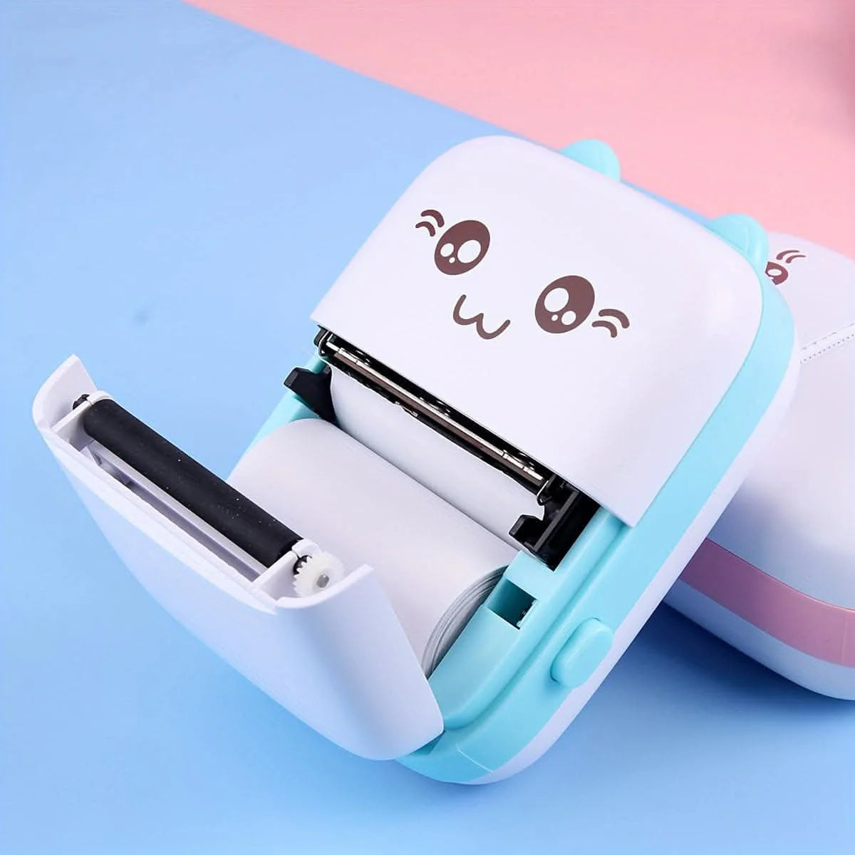 Mini Printer, Wireless Bluetooth Mobile Printer, Thermal Printer for Picture Photo Label Memo with USB Cable for Study/Android/iOS Smartphone