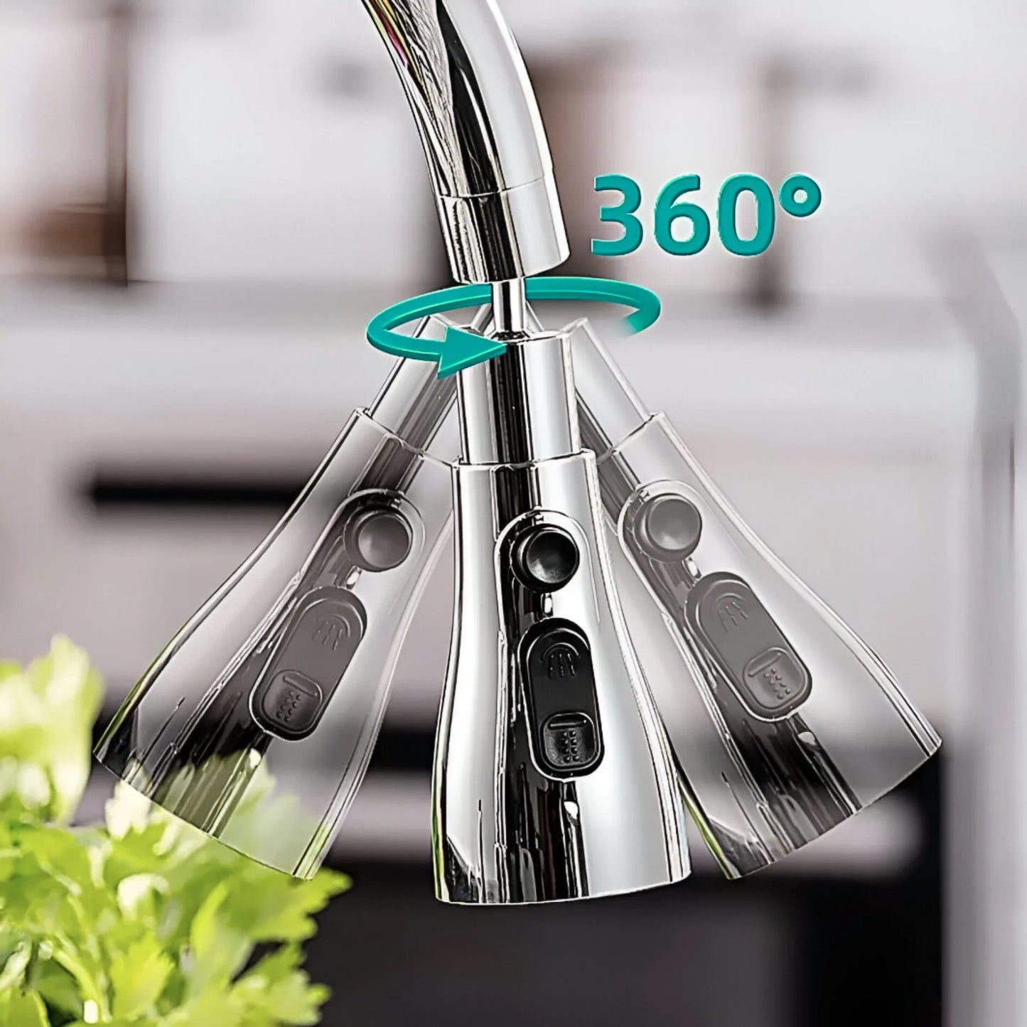 Tap Extender for Kitchen Sink – 360° Flexible Faucet Extension Attachment | 3-Mode Water-Saving Kitchen Tap Aerator Shower | Sink Tap Extension for Basin & Wash Area