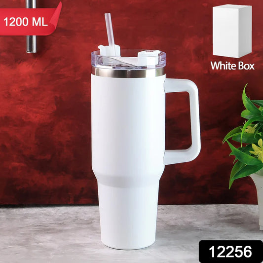 Tumbler with Handle & Lid | Insulated Reusable Stainless Steel Water Bottle | Mug for Office, Gym, Travelling