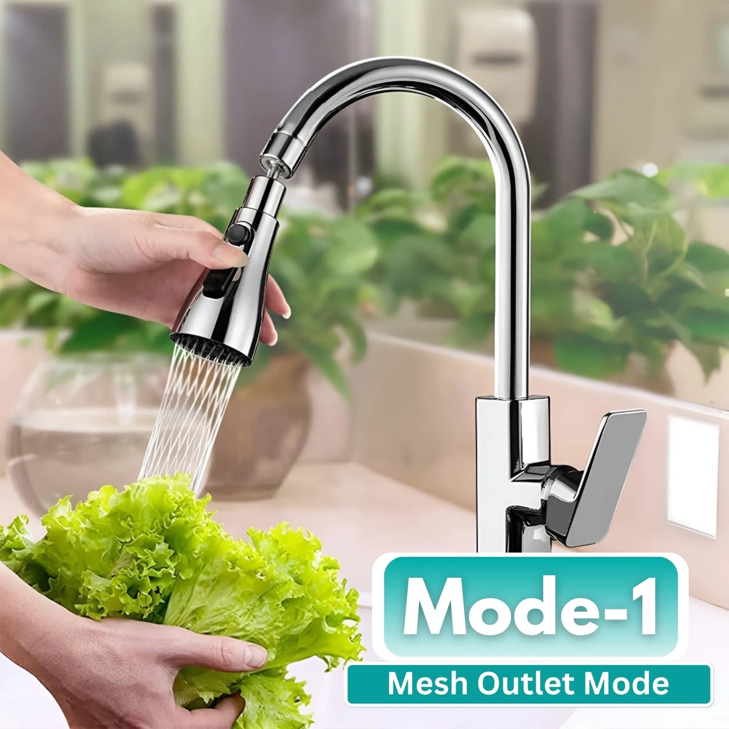 Tap Extender for Kitchen Sink – 360° Flexible Faucet Extension Attachment | 3-Mode Water-Saving Kitchen Tap Aerator Shower | Sink Tap Extension for Basin & Wash Area